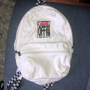 VANS White Backpack